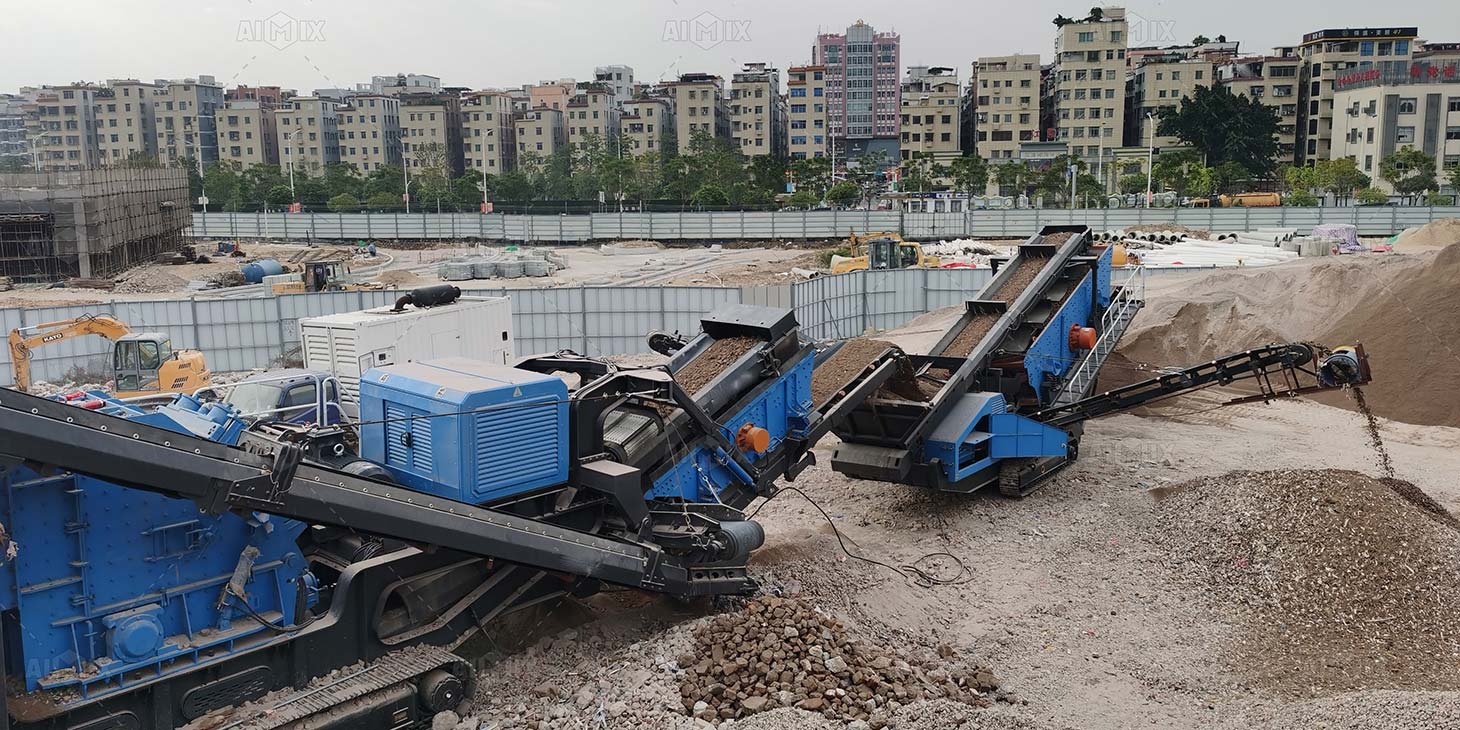 Crawler Concrete Crushing Equipment For Construction Waste Recycling