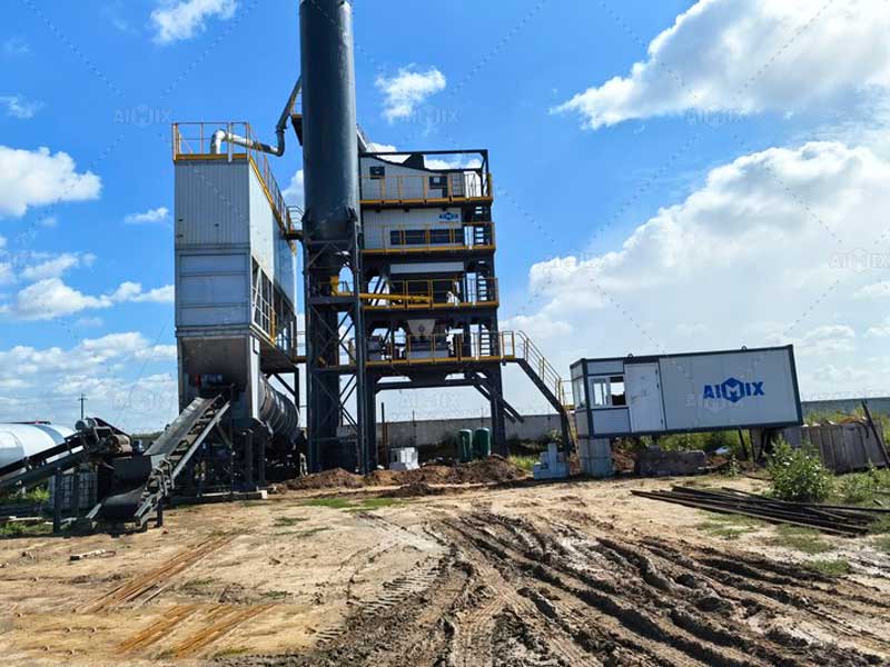160tph stationary batch type asphalt plant in Kazakhstan