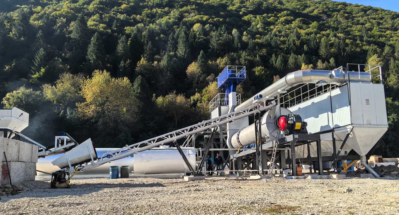 ALYT80 80tph asphalt drum mix plant in Sarajevo