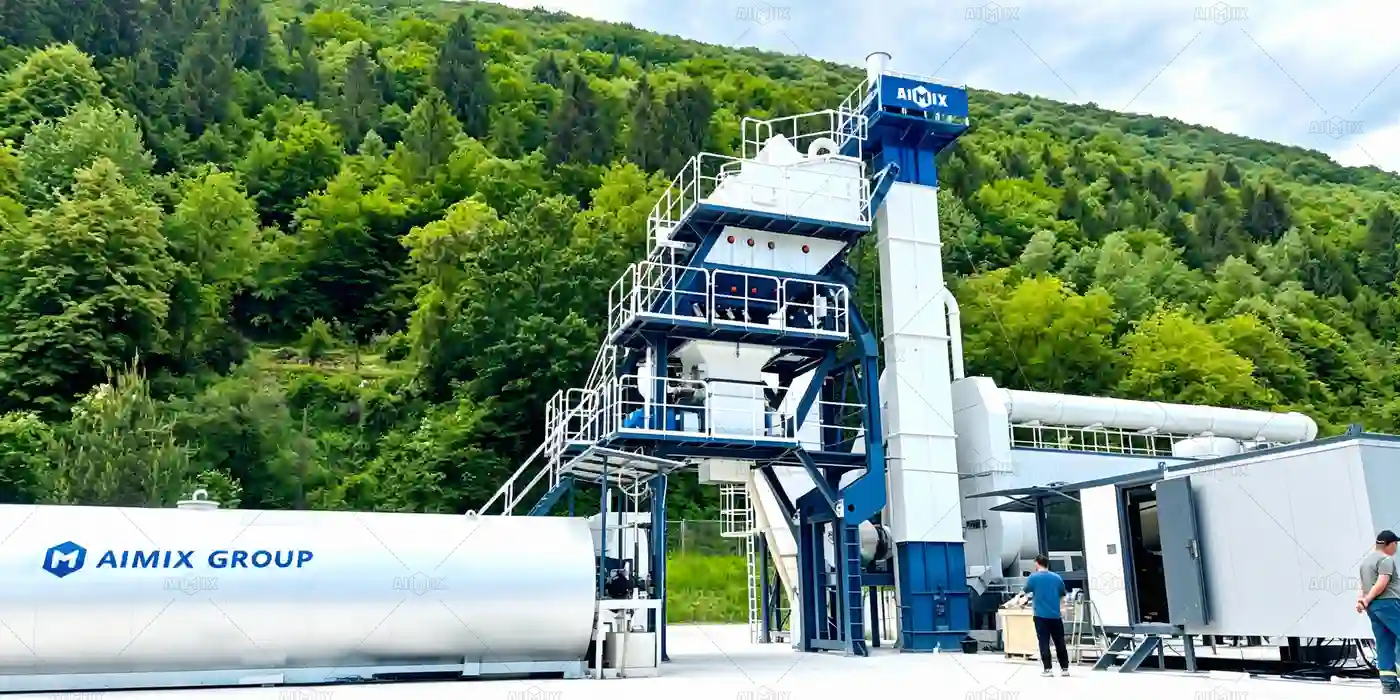 100TPH portable fast installation asphalt mixing plant in Bosnia and Herzegovina
